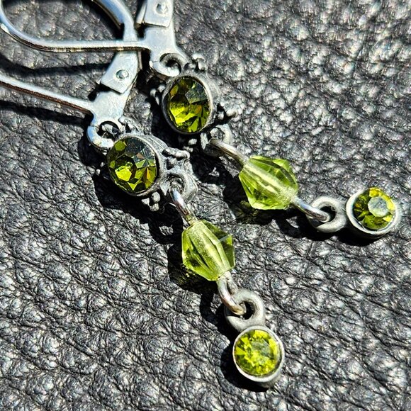 Delicate Peridot Drop Earrings - Picture 1 of 5